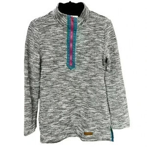 Slub knit boucle 1/4 zip jacket size S